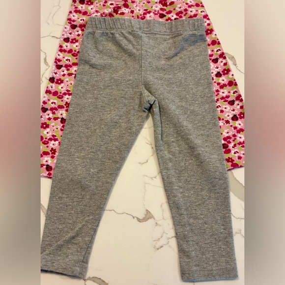Carter's Olive and Blue Heart Leggings - Picture 12 of 12